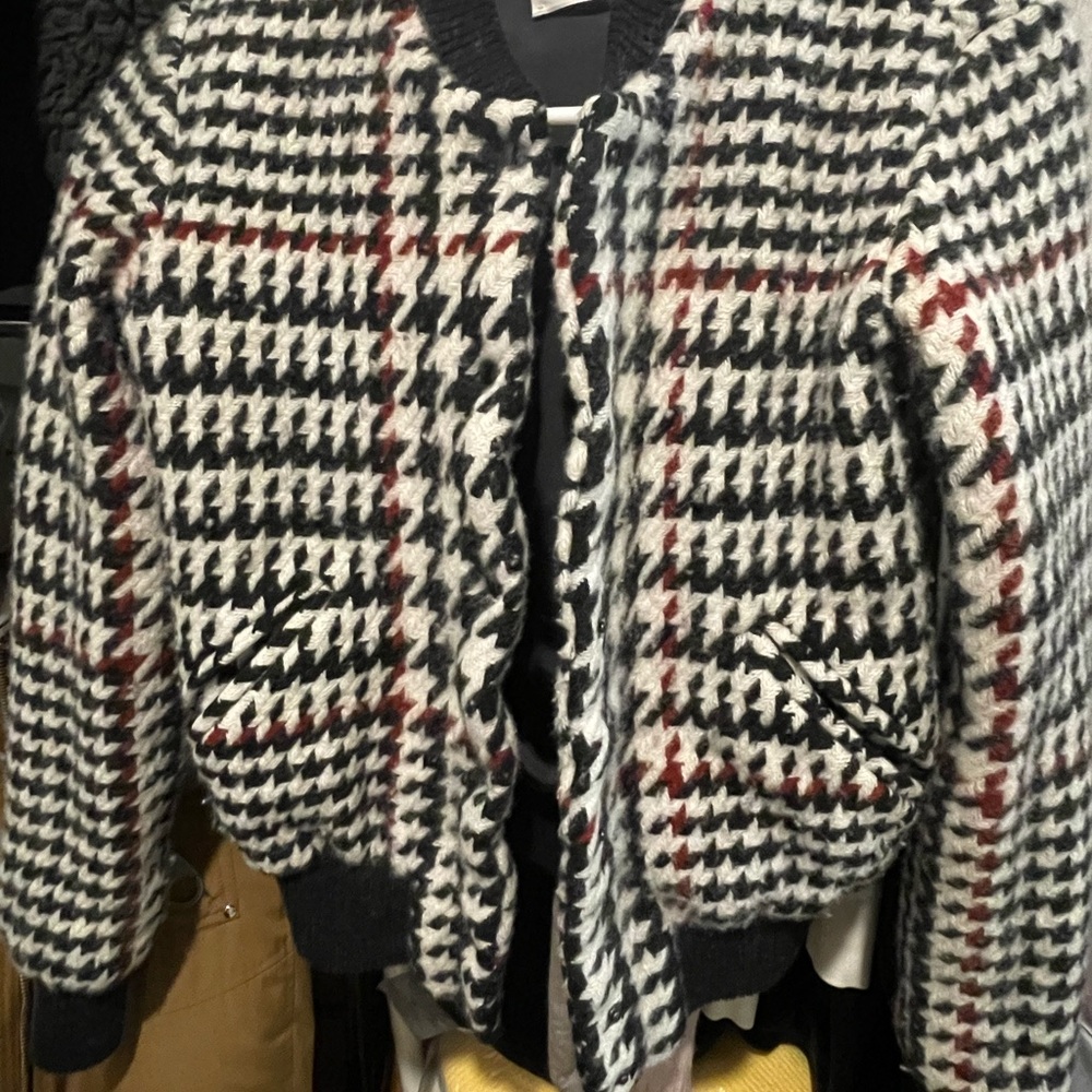 Houndstooth Bomber Jacket
